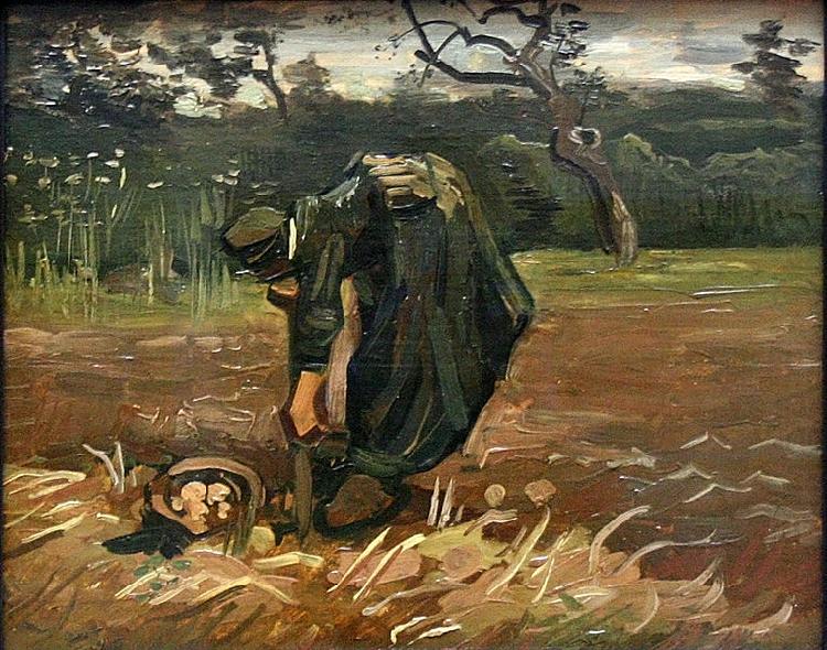 Peasant Woman Digging Up Potatoes, Vincent Van Gogh